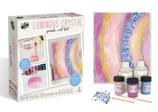 Luminous Crystal Geode Art Kit