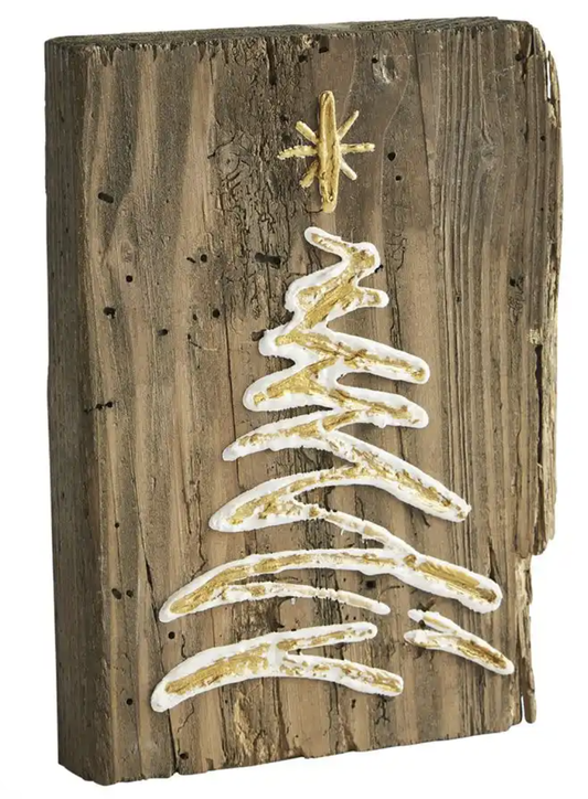 Christmas Tree Gold Plaque