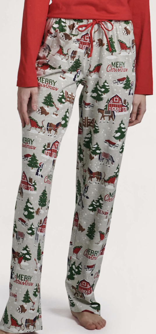 Country Christmas Women's Jersey Pajama Pant