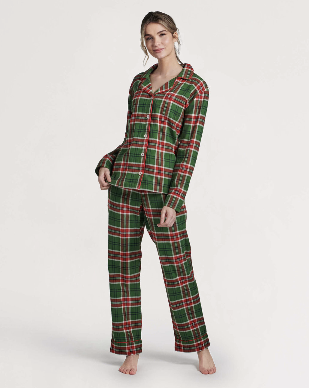 Country Christmas Plaid Women's Flannel PJ Set
