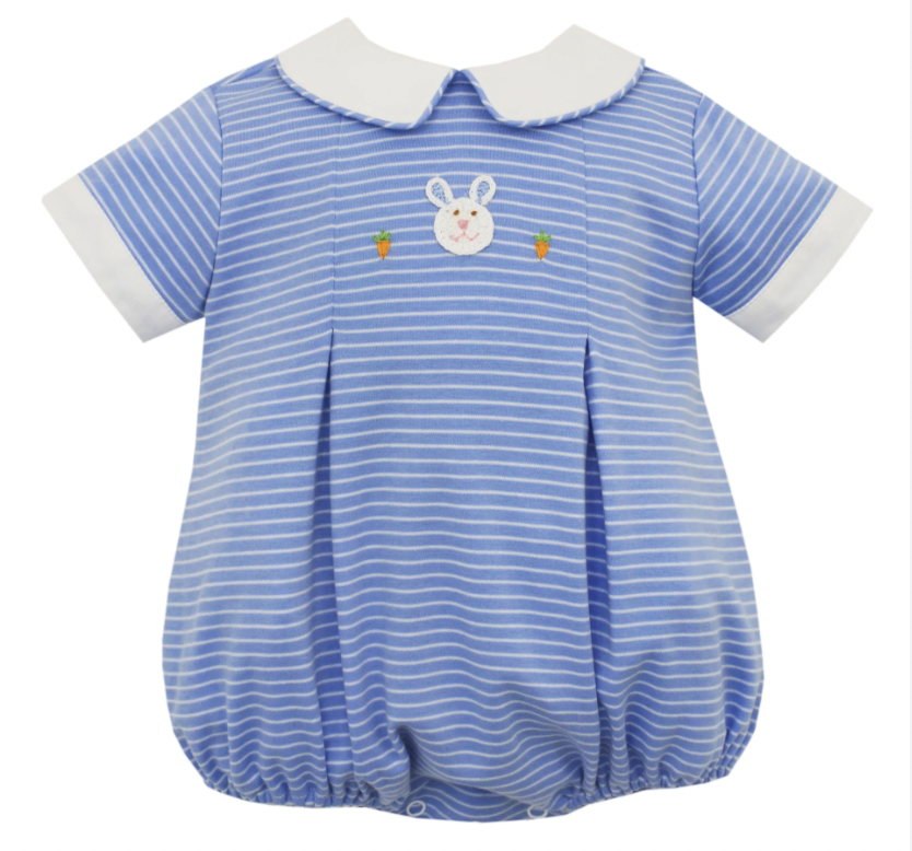 Bunny Blue/White Stripe Knit Bubble