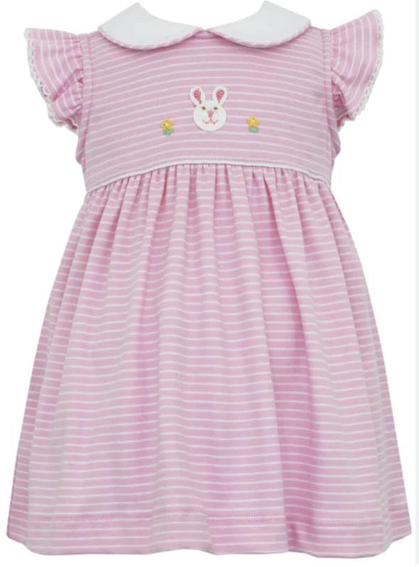 Bunny Pink/White Stripe Knit Dress