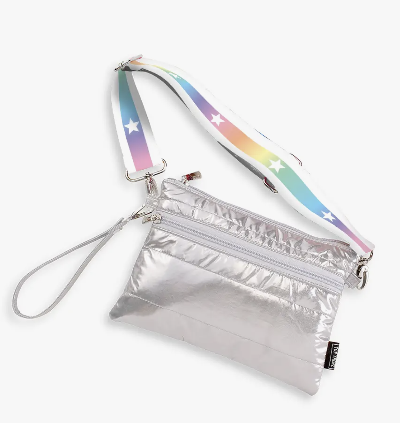 Iridescent Puffer 3-in-1 (Belt/Crossbody) Silver Star