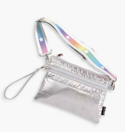 Iridescent Puffer 3-in-1 (Belt/Crossbody) Silver Star