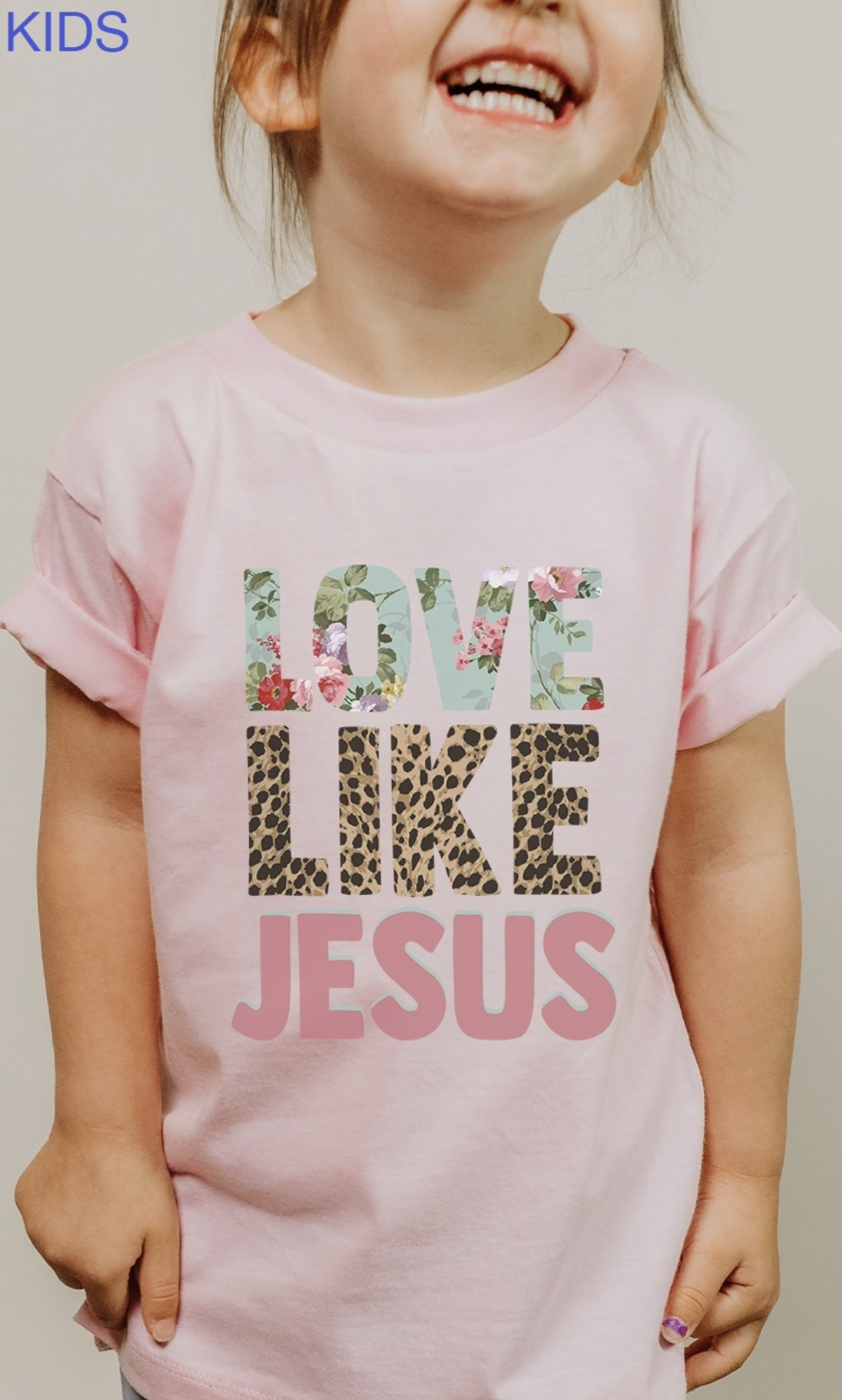 Love Like Jesus Leopard Floral Tee