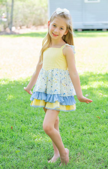 Evie's Closet Sunshine Floral Tunic Set