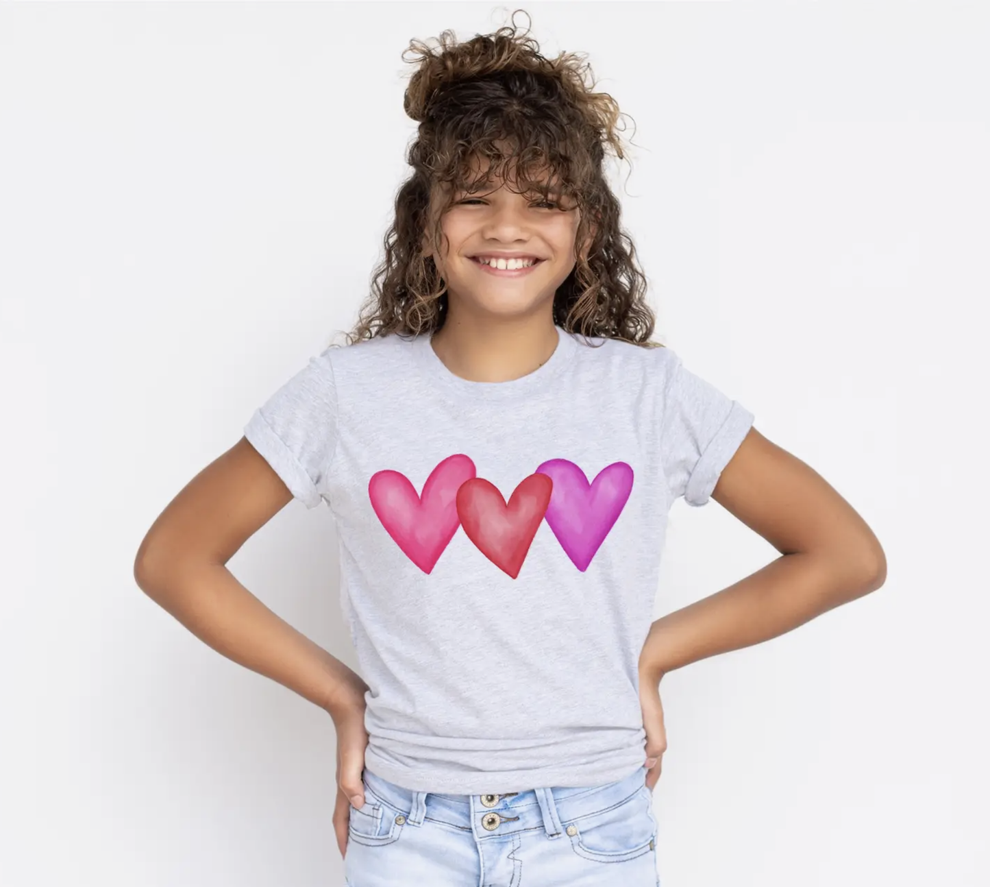 Watercolor Hearts Valentine Tee