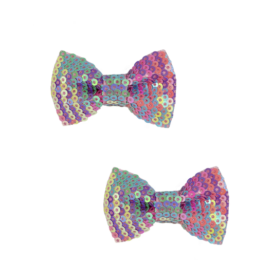 Rainbow Sequins Bows