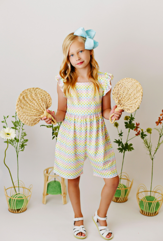 Serendipity Hearts Shortie Flutter Pocket Romper