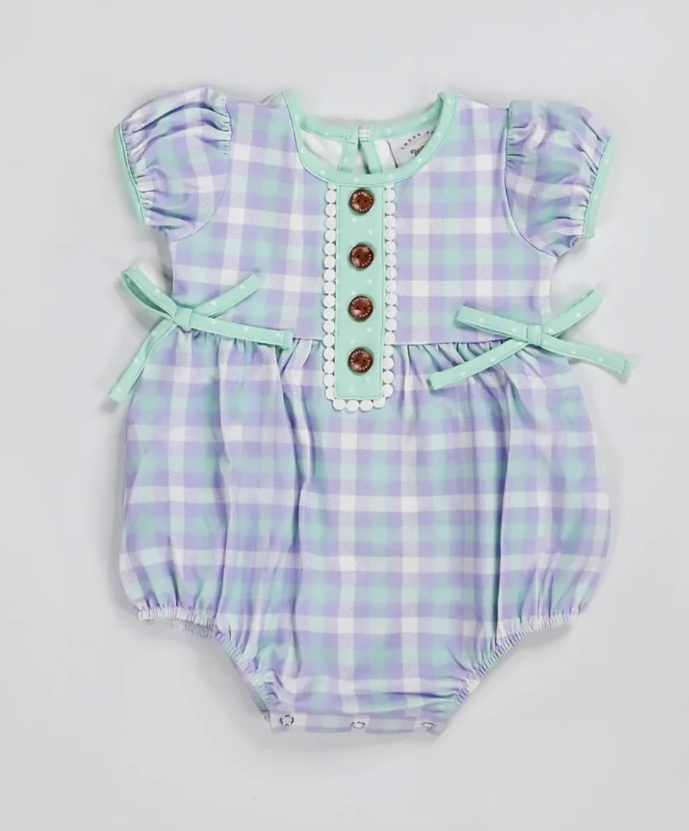 SB Spring Tartan Plaid Petal Bubble