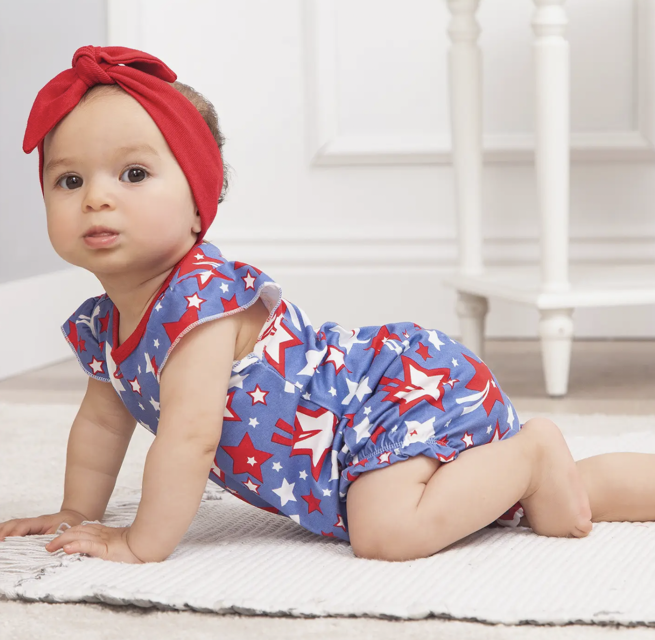Star Spangled 4th of July Bubble Romper