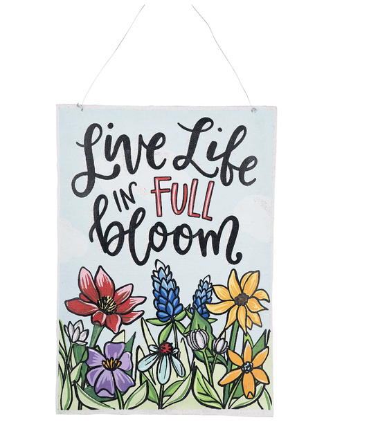 Live Life/Welcome Friends Reversible Burlee