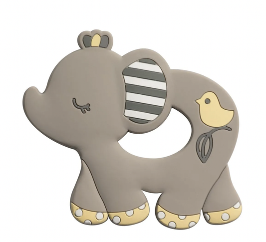 Joey Gray Elephant Silicone Teether