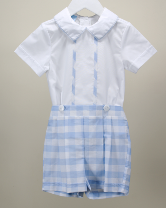 White & Blue Jacob Set