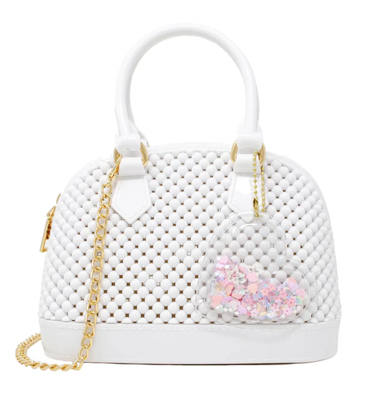 White Jelly Bead Bowling Bag