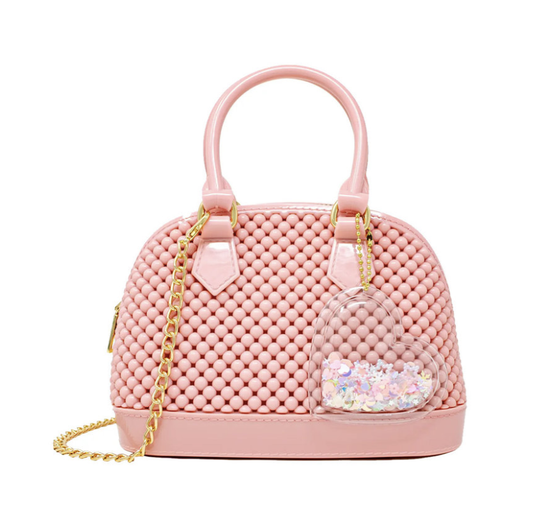 Pink Jelly Bead Bowling Bag