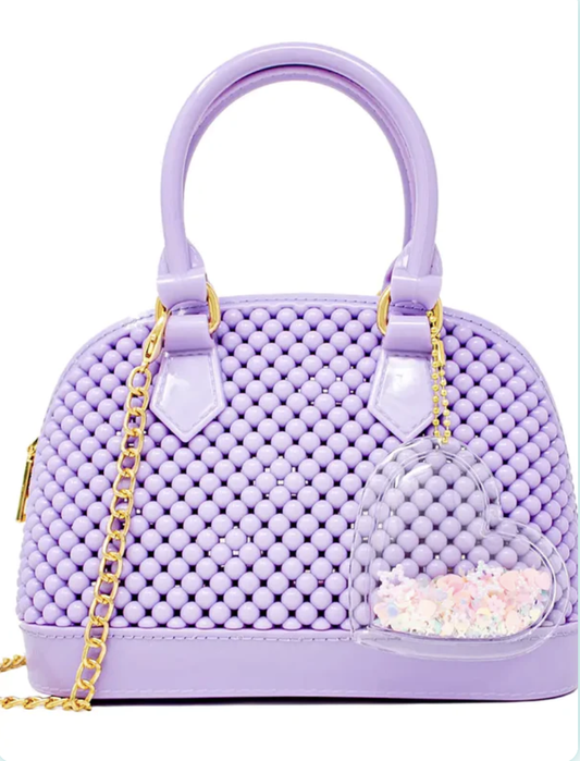 Purple Jelly Bead Bowling Bag