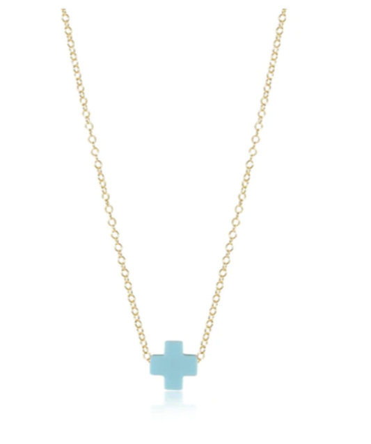 Enewton Egirl 14" Turquoise Cross Necklace