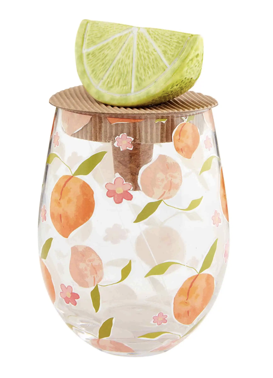 Peach Wine Glass