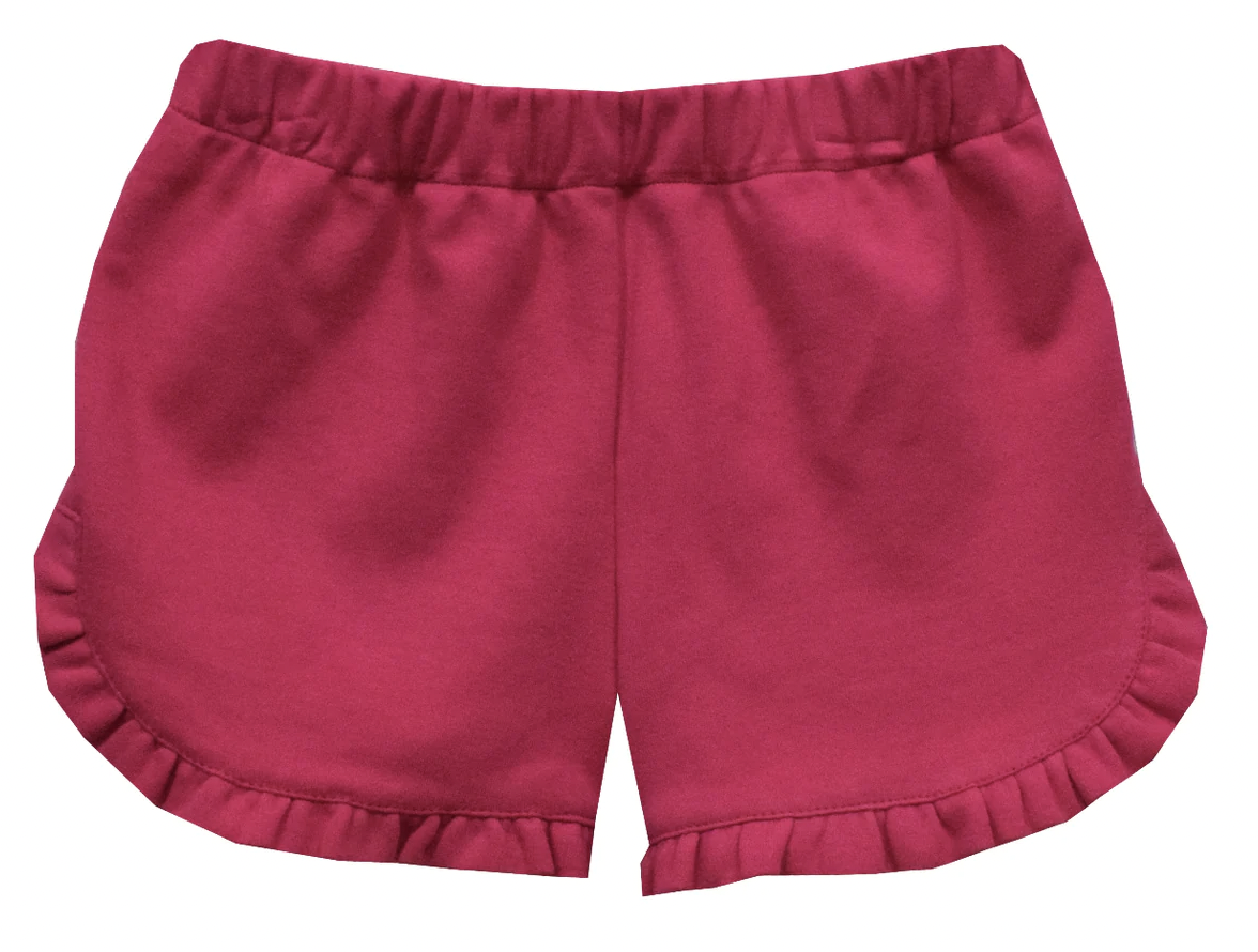 Hot Pink Knit Ruffle Short