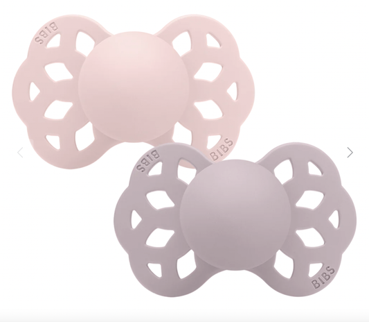 Bibs Infinity 2pk Blossom/Dusky Lilac Pacifier