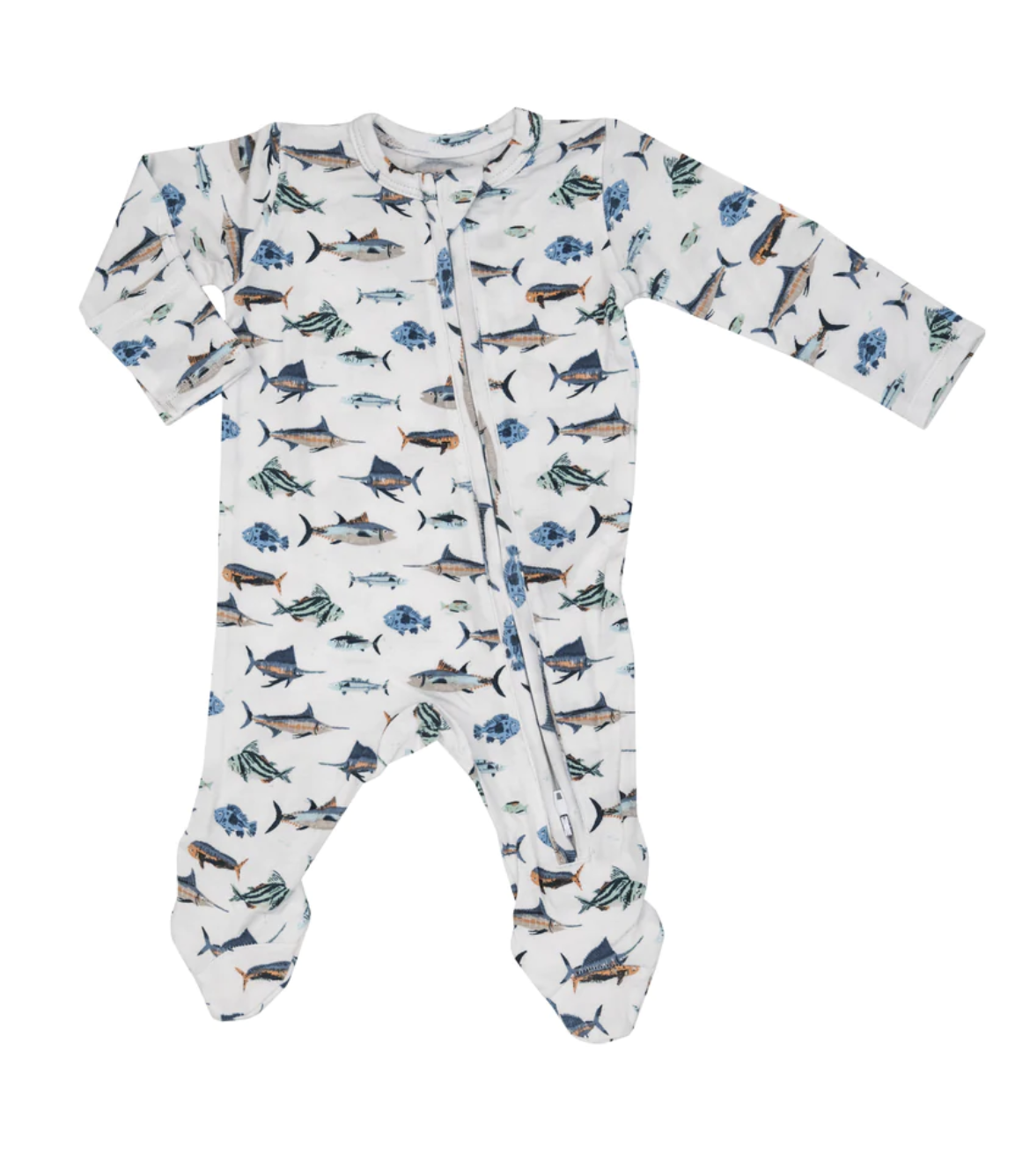 Tropical Ocean Fish 2-Way Zipper Footie