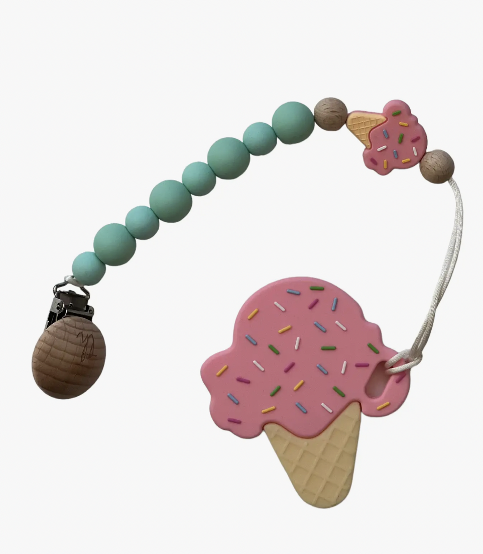 Ice Cream Teether With Clip