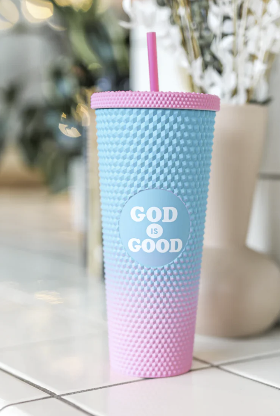 God Is Good Textured Tumbler