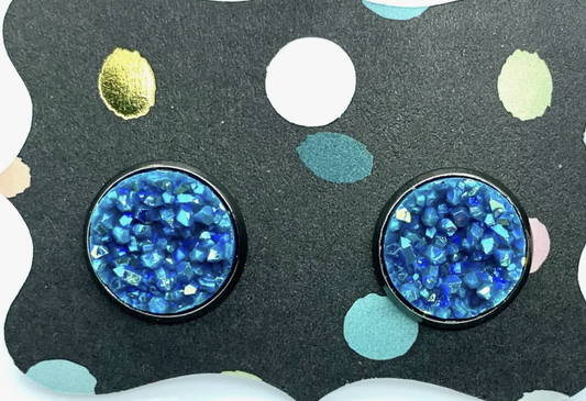 Druzy Studs Turquoise