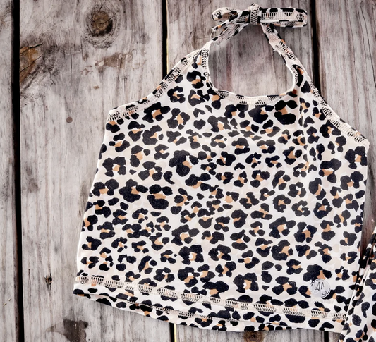Tan Leopard Halter Top