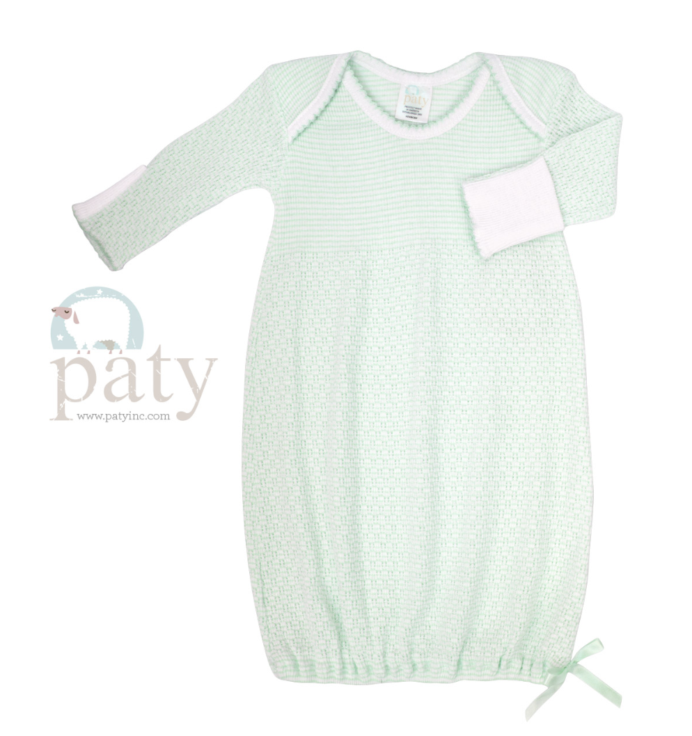 Paty Mint w/White/Blue Trim Gown