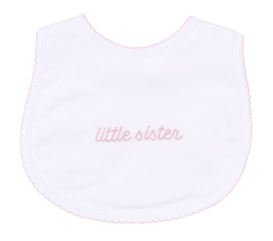 Little Sister Embroidered Bib