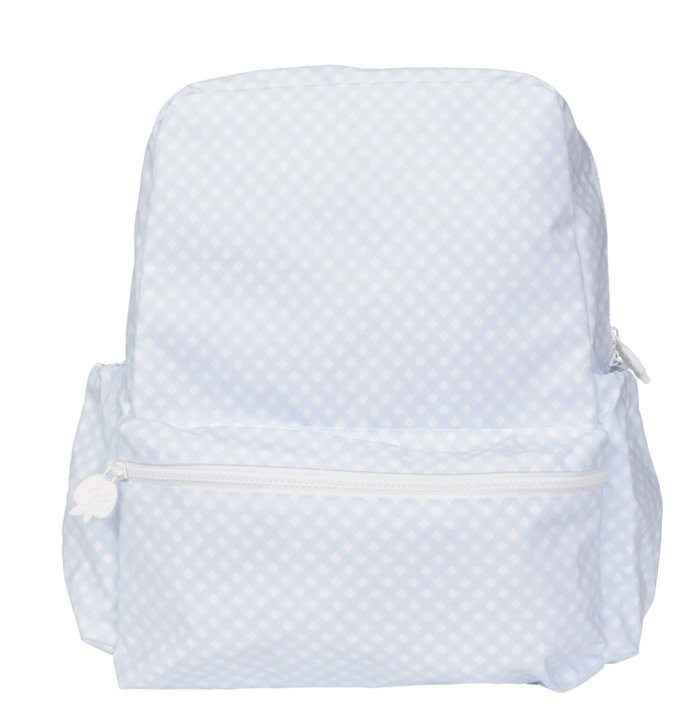 Blue Gingham Small Backpack