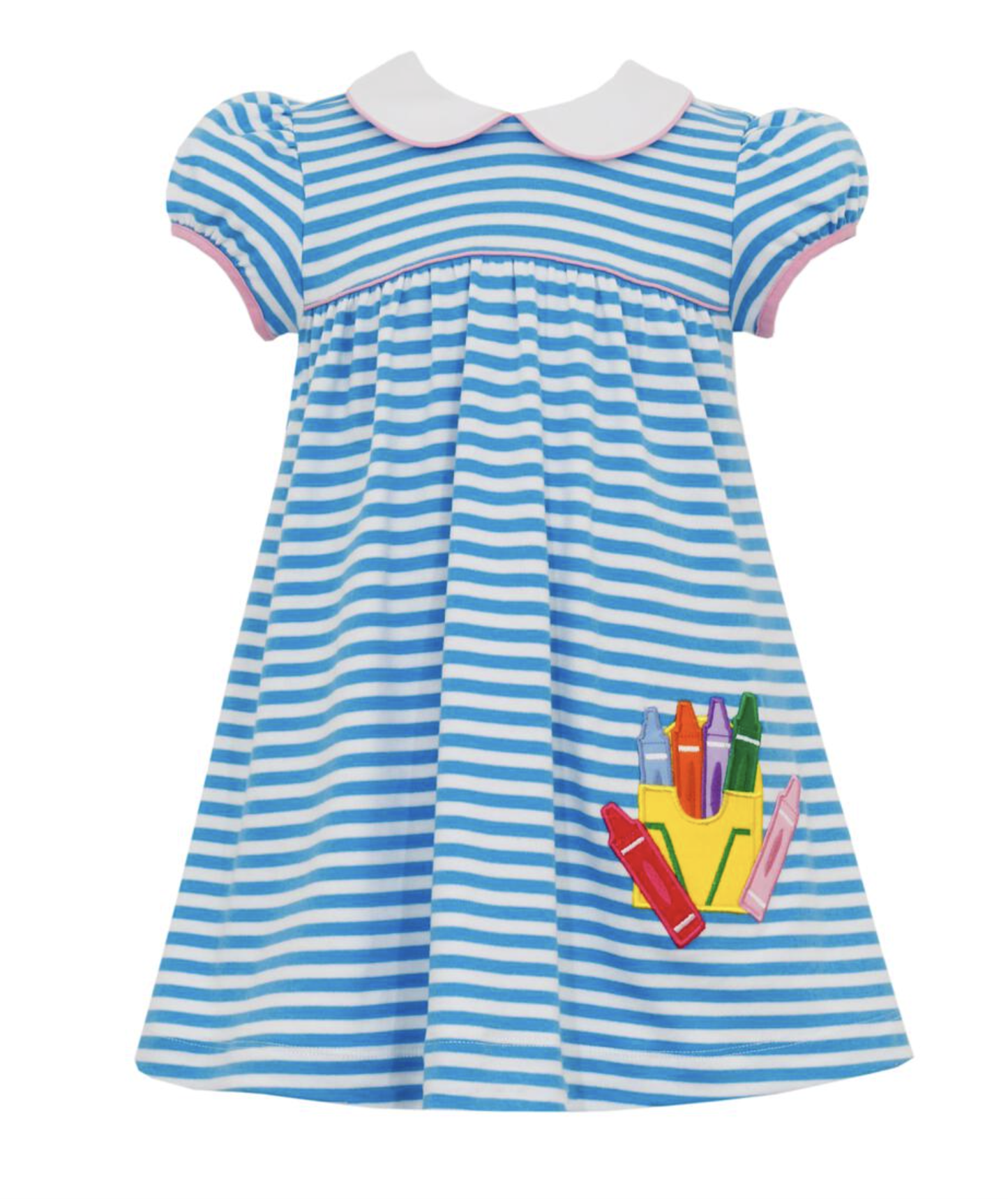 Turquoise Stripe Knit Crayon Dress