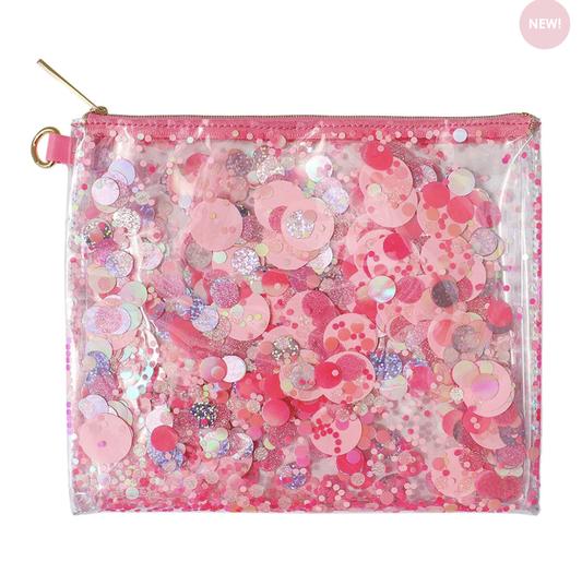 Pink Party Confetti Everything Pouch