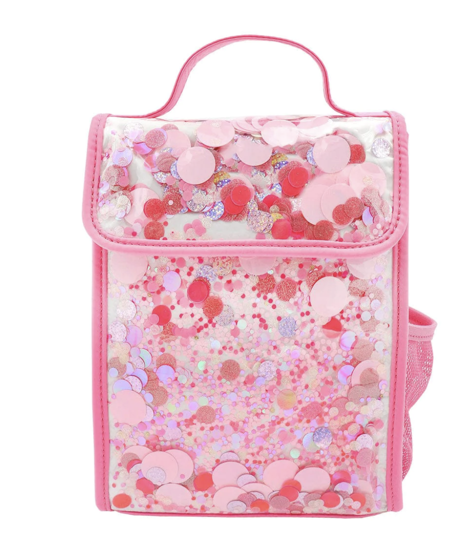 Pink Party Confetti Insulated Lunchbox