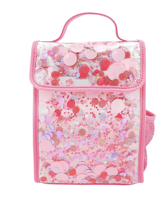 Pink Party Confetti Insulated Lunchbox