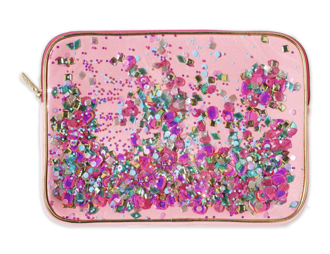 Be A Gem Laptop Sleeve Pink Confetti