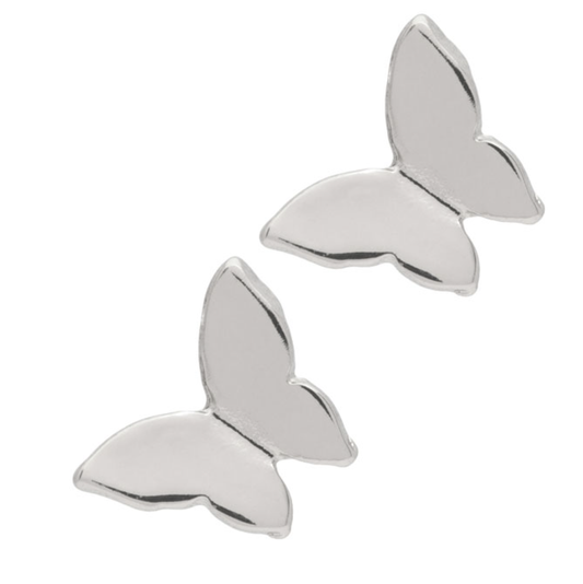 Silver Butterfly Stud Earring