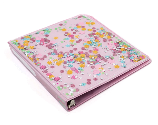 Flower Shop Confetti 3-Ring Binder