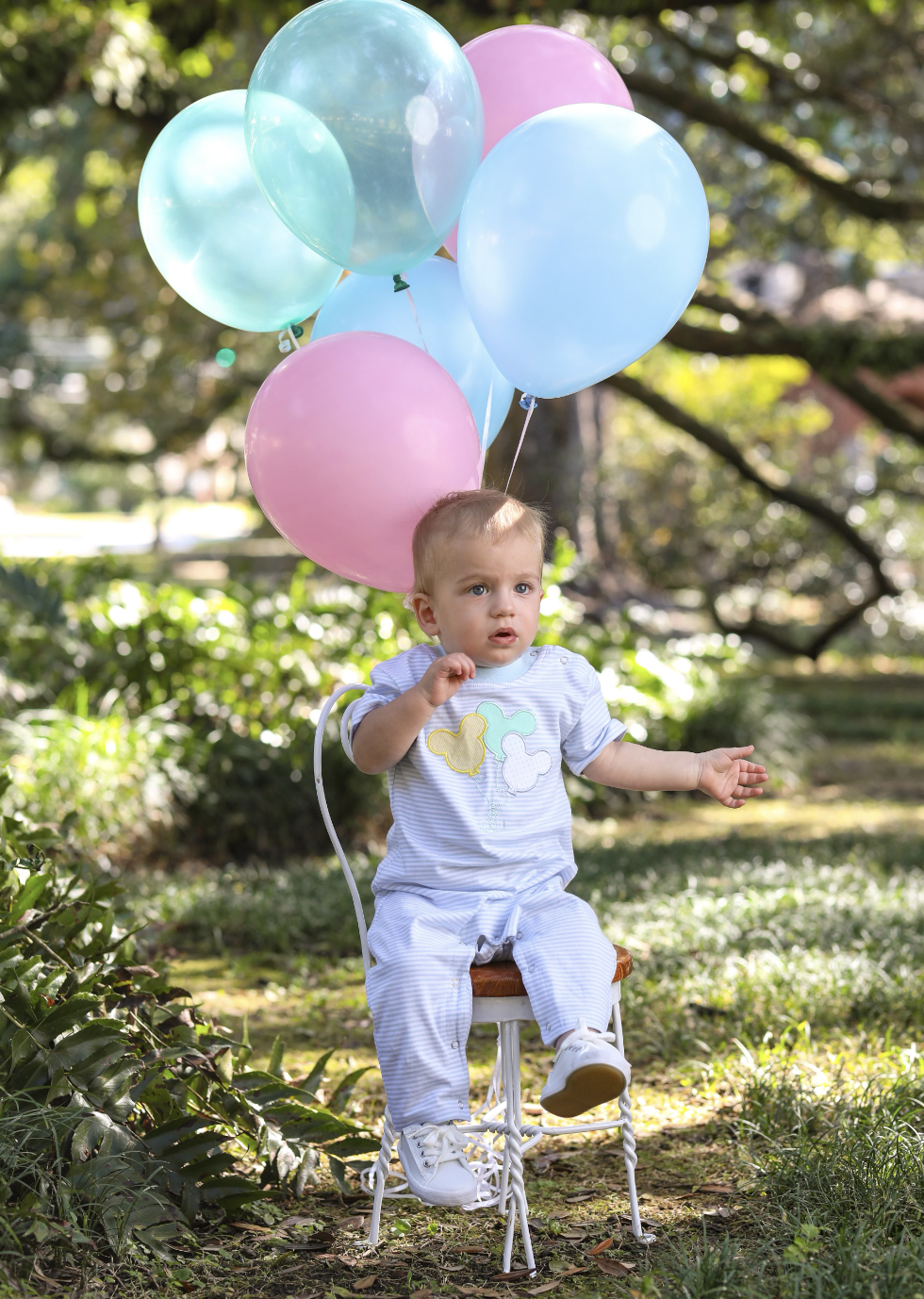 TSK Mouse Balloon Applique Romper