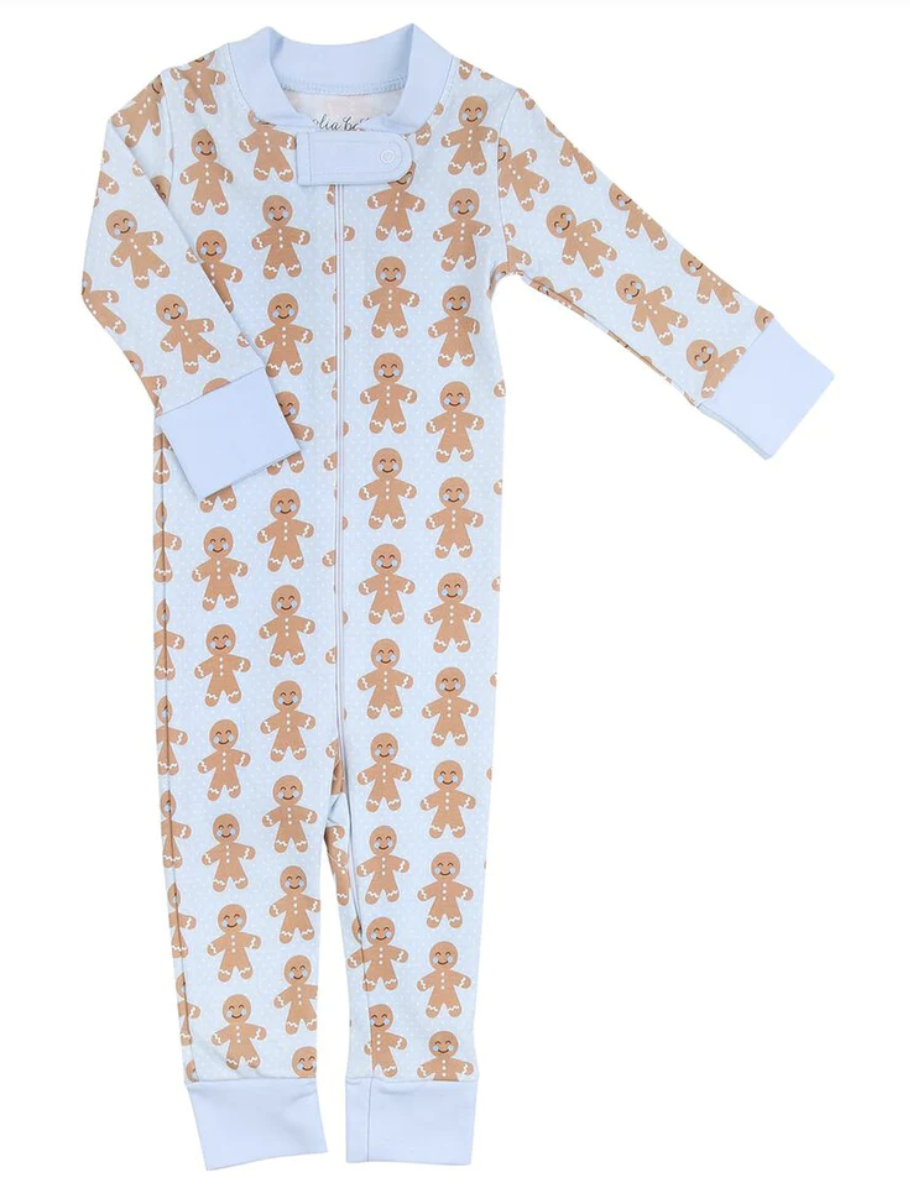 Gingerbread Kisses Printed Playsuit Blue