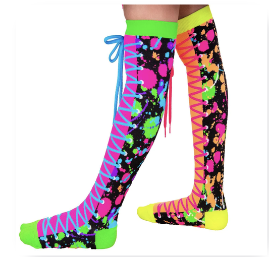Colour Run w/Shoelaces Socks