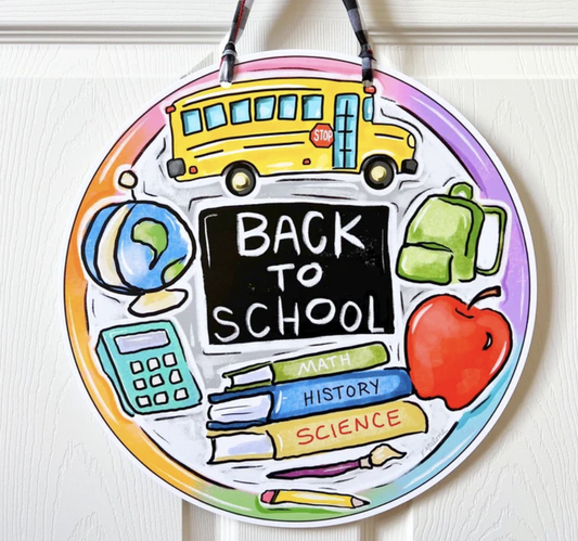 Back To School Round Door Hanger