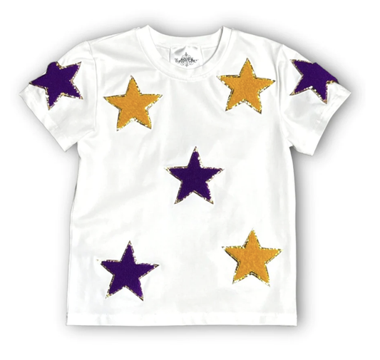 BC Purple & Gold Stars Chenille Shirt