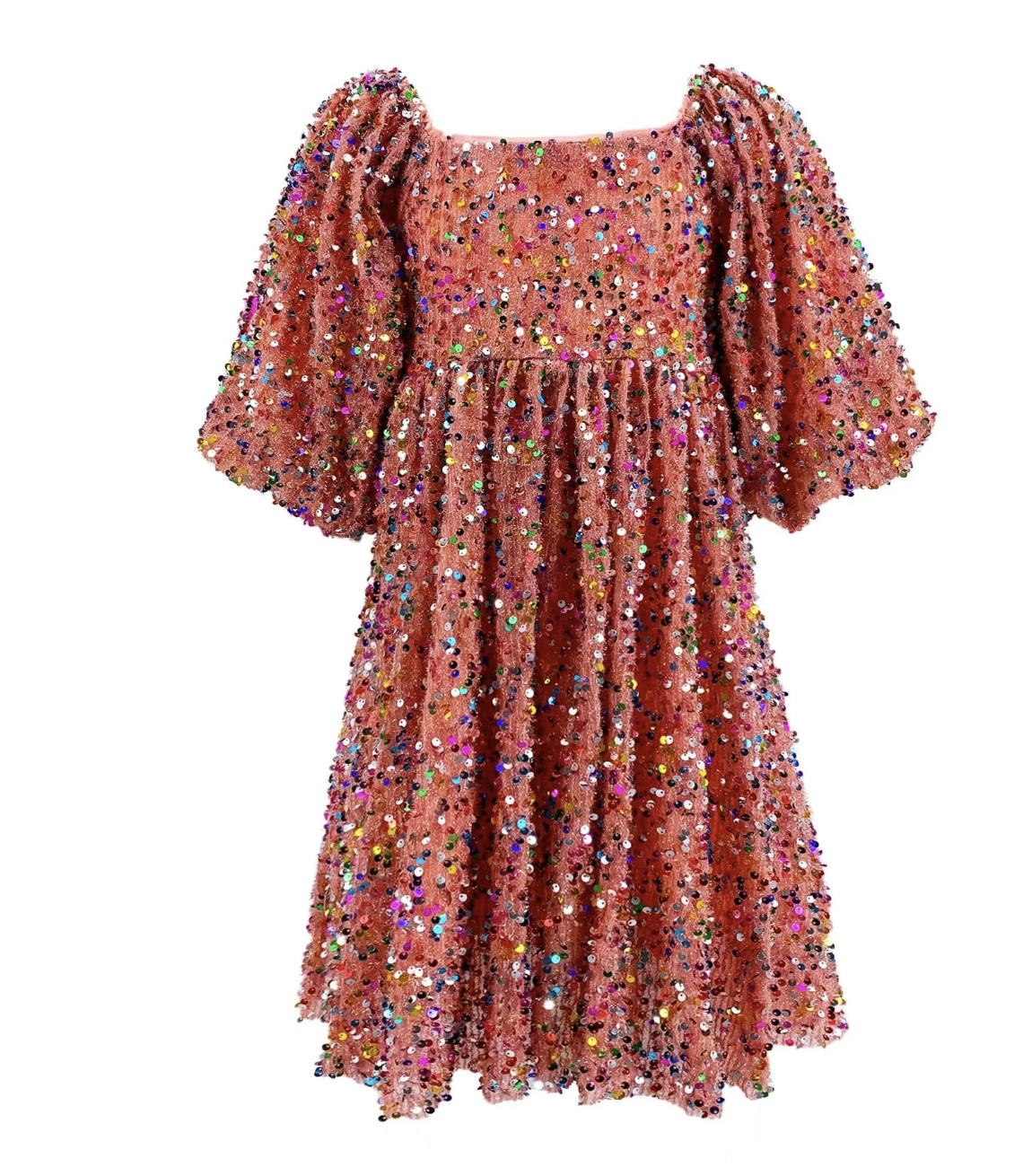LB Strawberry Birthday Cake Sequin Dress