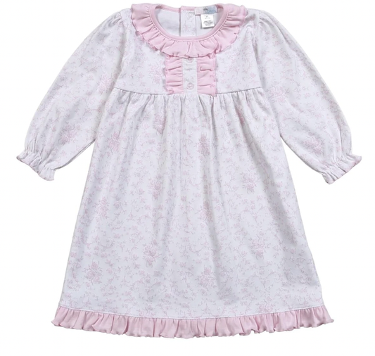 Penelope Pink Floral Pima Morning Dress