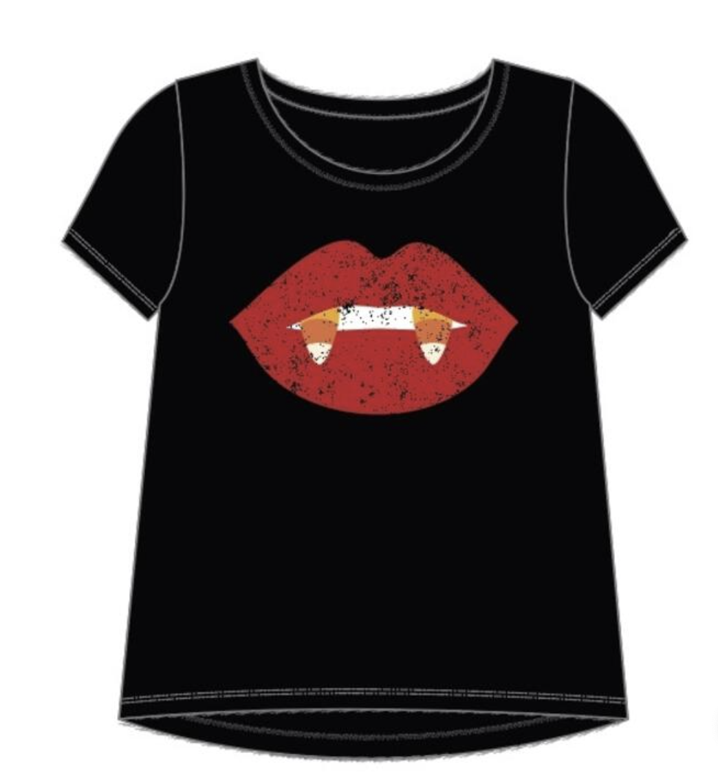 Vampire Kiss Candy Corn Halloween Graphic Tee