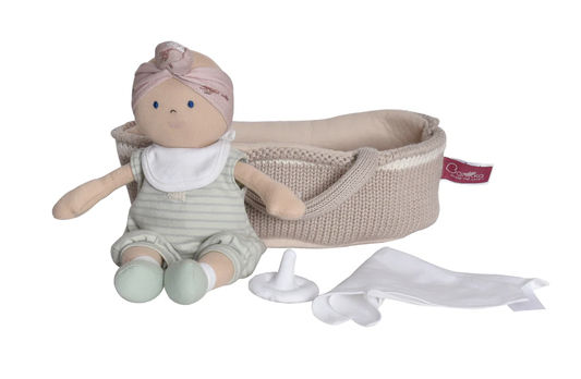 Knitted Carry Cot Remi Baby Soother & Blanket