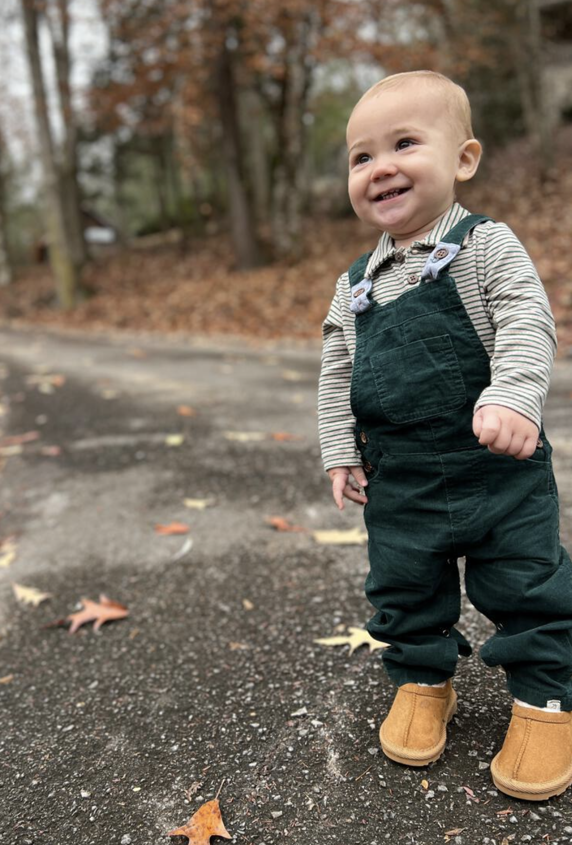 Green Jellico Cord Overalls